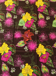 Tissu wax - fleurs multicolores par 50 cm